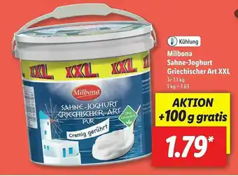 Lidl Milbona Sahne-joghurt Griechischer Art XXL Angebot