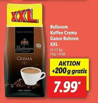 Lidl Bellarom Kaffee Crema Ganze Bohnen XXL Angebot