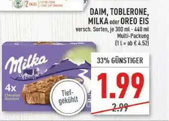 Marktkauf Daim, Toblerone, Milka Oder Oreo Eis Angebot