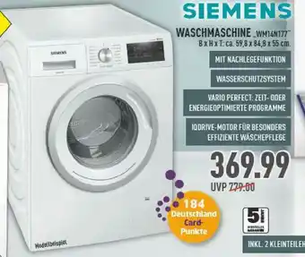 Marktkauf Siemens Waschmaschine Wm14n177 Angebot