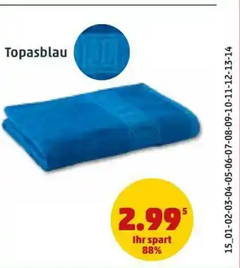 PENNY Duschtuch Topasblau Angebot