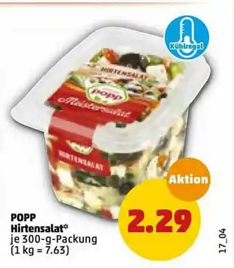 PENNY Popp Hirtensalat Angebot