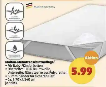 PENNY Molton-matratzenschutzauflage Angebot