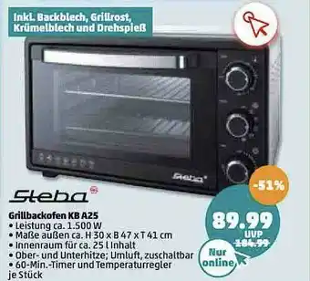 PENNY Steba Grillbackofen Kb A25 Angebot