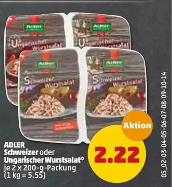 PENNY Adler Schweizer Oder Ungarischer Wurstsalat Angebot