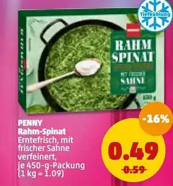 PENNY Penny Rahm-spinat Angebot