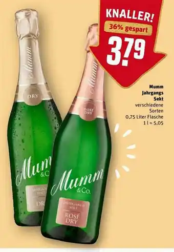 REWE Mumm Jahrgangs Sekt Angebot