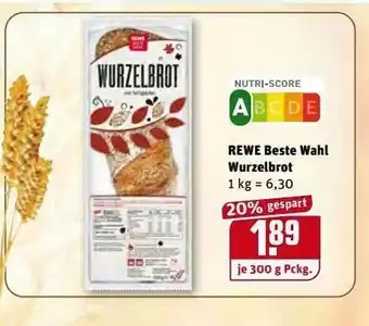 REWE Rewe Beste Wahl Wurzelbrot Angebot