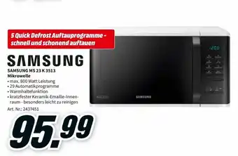 MediaMarkt Samsung MS 23 K 3513  Mikrowelle Angebot