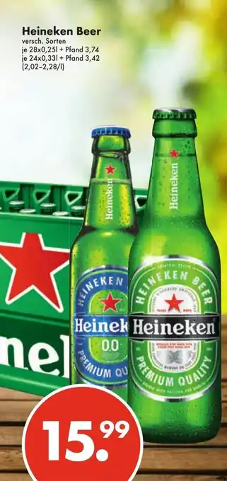 Trink und Spare Heineken Beer 28x0,25L/24x0,33L Angebot