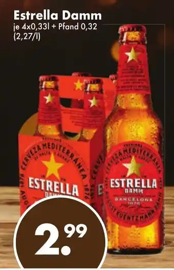 Trink und Spare Estrella Damm 4x0,33L Angebot