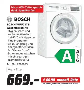 MediaMarkt BOSCH Waschmaschine WUU28T41 Angebot