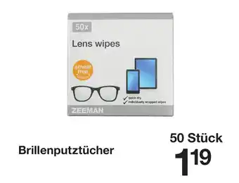 Zeeman Brillenputztücher 50 Stück Angebot