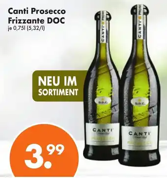 Trink und Spare Canti Prosecco Frizzante DOC 0,75L Angebot