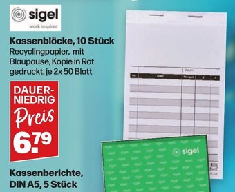 Handelshof sigel Kassenblöcke, 10 Stück Angebot
