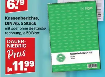 Handelshof sigel Kassenberichte, DIN A5, 5 Stück Angebot