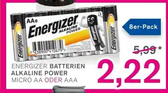 KODi Energizer BATTERIEN ALKALINE POWER MICRO AA ODER AAA 8er-Pack Angebot