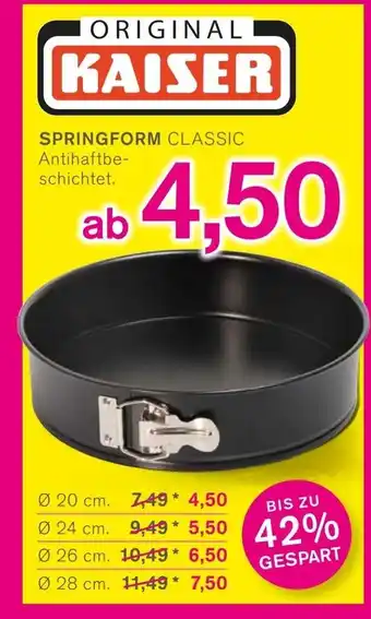 KODi ORIGINAL KAISER SPRINGFORM CLASSIC Antihaftbe-schichtet. Angebot