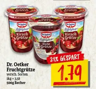 nah & gut Dr. Oetker Fruchtgrütze 500g Becher Angebot