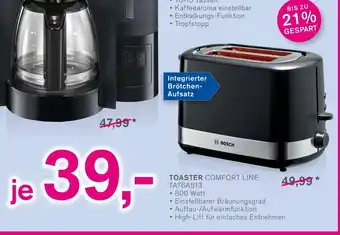 KODi BOSCH TOASTER COMFORT LINE TAT6A513 Angebot