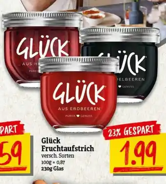 nah & gut Glück Fruchtaufstrich 230 g Glas Angebot