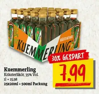 nah & gut Kuemmerling Kräuterlikör 25x20ml Angebot