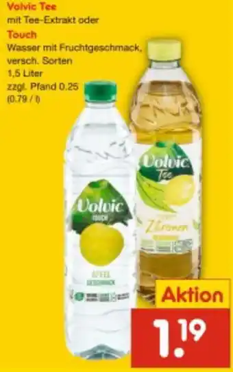 Netto Getränke Discount Volvic Tee oder Touch 1,5 Liter Angebot