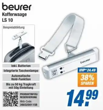 Expert Bening beurer Kofferwaage LS 10 Angebot