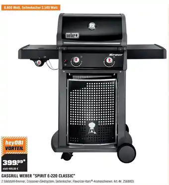 OBI GASGRILL "SPIRIT E-220 CLASSIC" Angebot