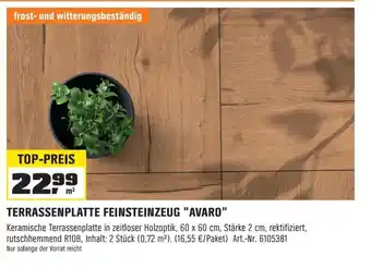 OBI TERRASSENPLATTE FEINSTEINZEUG "AVARO" Angebot