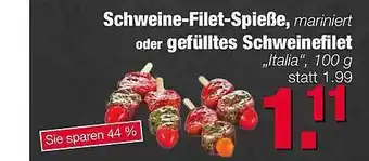 Edeka Scherer Schweine Filet Spieẞe oder gefülltes Schweinefilet Angebot