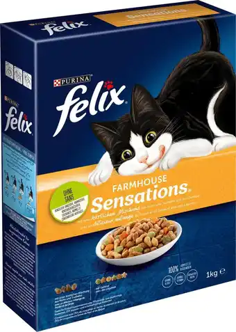 dm drogerie Purina felix trockenfutter katze mit huhn, truthahn & gemüse, farmhouse sensations Angebot