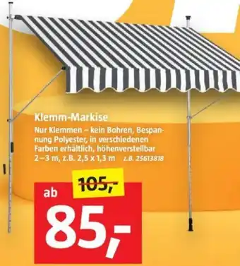 Bauhaus Klemm-Markise Angebot