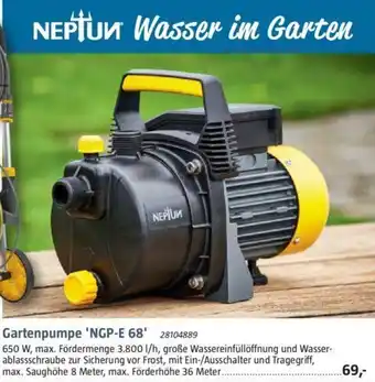 Bauhaus NEPTUN Gartenpumpe 'NGP-E 68' Angebot