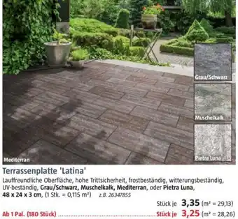 Bauhaus Terrassenplatte 'Latina' Angebot