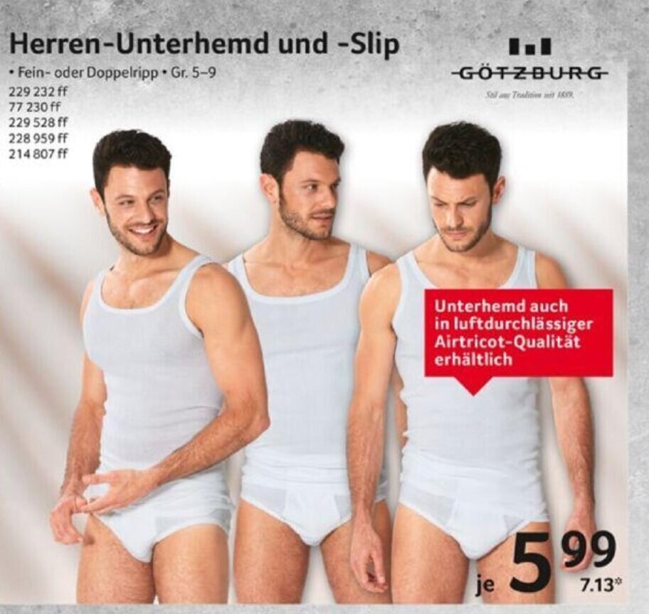 HerrenUnterhemd und Slip Angebot bei Selgros