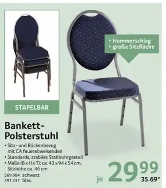 Selgros Bankett-Polsterstuhl Angebot