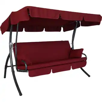 toom Baumarkt Hollywoodschaukel 'trend fun' 3-sitzer bordeaux 210 x 160 x 145 cm Angebot