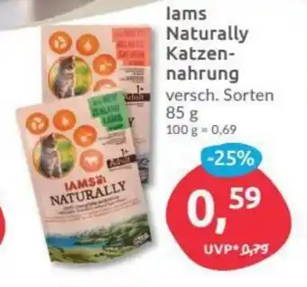 Budni Iams Naturally Katzennahrung 85g Angebot