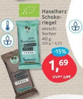 Budni Haselherz Schokoriegel 40g Angebot