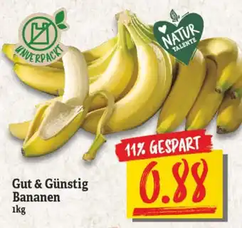 NP Discount Gut & Günstig Bananen 1kg Angebot