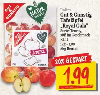 NP Discount Gut & Günstig Tafeläpfel Royal Gala 2kg Beutel Angebot