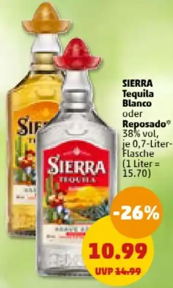 PENNY SIERRA Tequila Blanco oder Reposado 0,7-Liter-Flasche Angebot