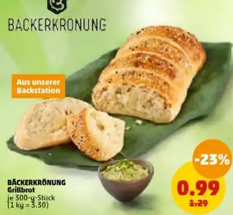 PENNY BÄCKERKRÖNUNG Grillbrot 300-g-Stück Angebot