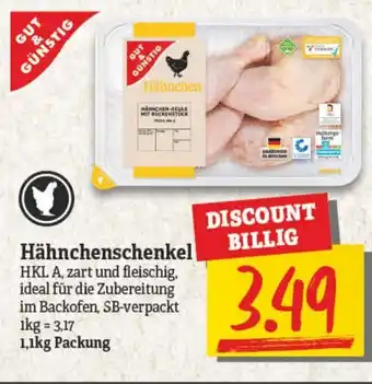 NP Discount Gut & Günstig Hähnchenschenkel 1,1kg Angebot