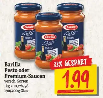 NP Discount Barilla Pesto oder Premium Saucen 190/400g Angebot