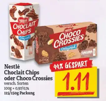 NP Discount Nestlé Choclait Chips/Choco Crossies 115/150g Angebot