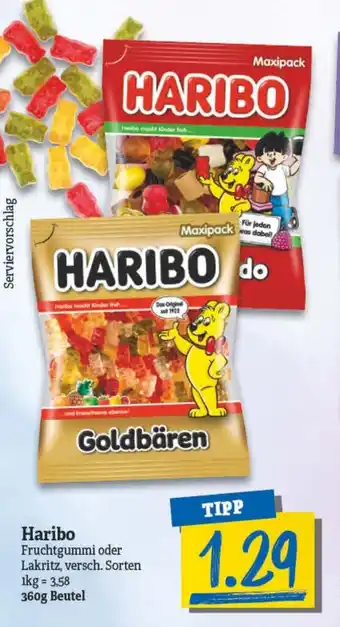 NP Discount Haribo Fruchtgummi oder Lakritz 360g Beutel Angebot