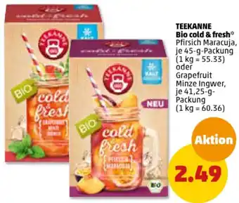 PENNY TEEKANNE Bio cold & fresh 45/41,25 g Packung Angebot