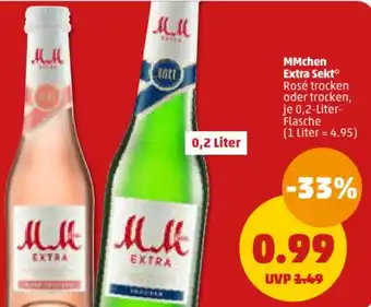 PENNY MMchen Extra Sekt 0,2 Liter Flasche Angebot